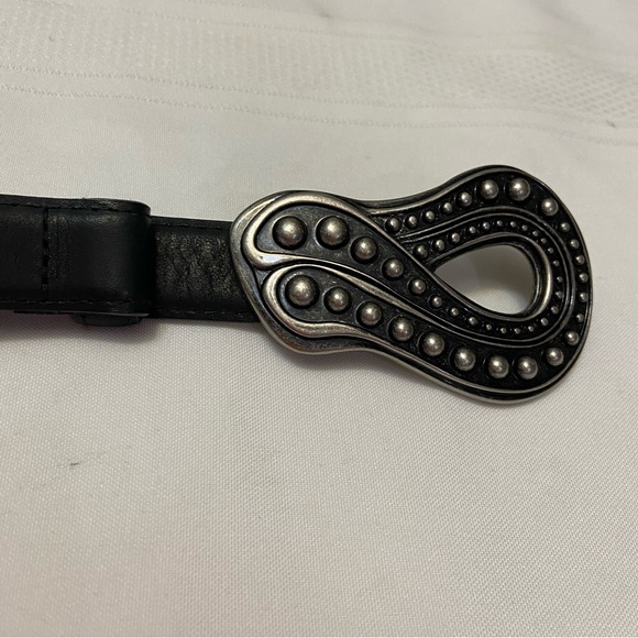 Black Womens Stud Embellished Adjustable Belt - Adjust 24” to 42” - Picture 3 of 8